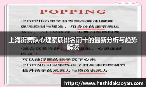 上海街舞队心理素质排名前十的最新分析与趋势解读
